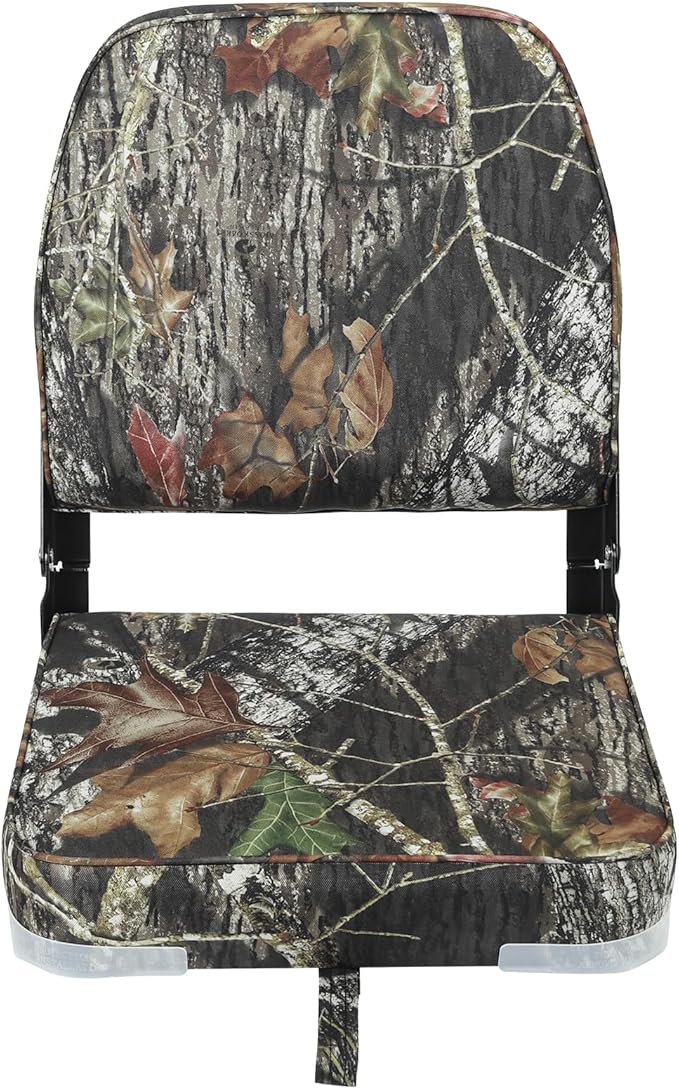 ERGOSEAT Folding Boat Seats Padded Camo Fishing Boat Chair with Backrest Marine Bass Jon Boat Seat
