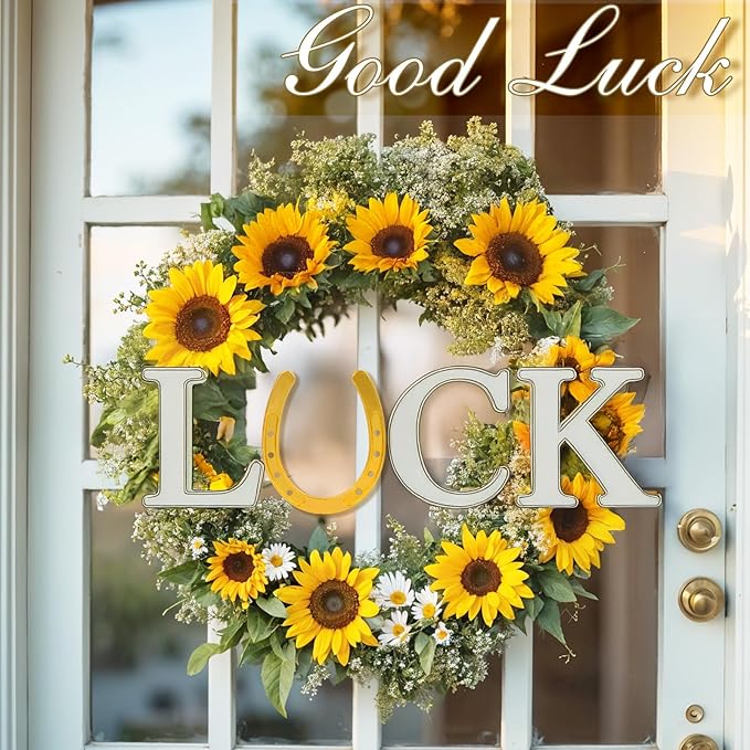 OurWarm 10PCS Gold Horseshoe Decor Wedding Favors with Black & White Tags and Ribbon, Stunning Horse Shoes Good Lucky Gifts for Wedding Birthday Kentucky Derby Party Decorations