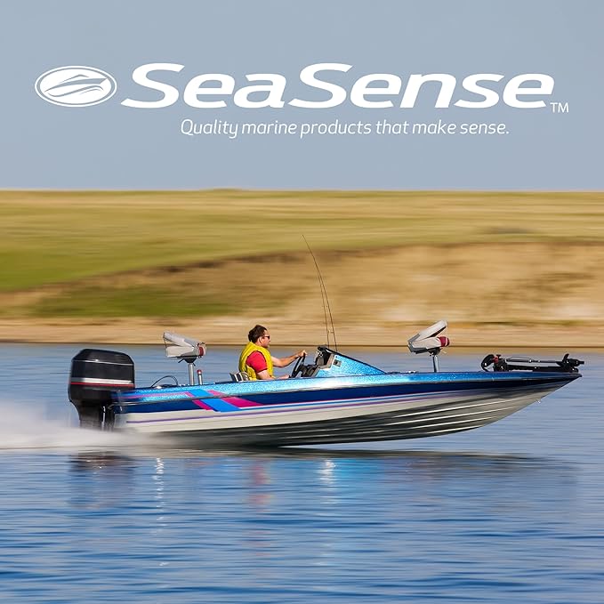 SeaSense 2本掛け釣り竿ホルダー ボート、ポンツーン、ガレージ用 – 釣り竿、プライヤー、フィレナイフなどの道具を収納するのに便利 – 取り付け金具付属、簡単に組み立て可能