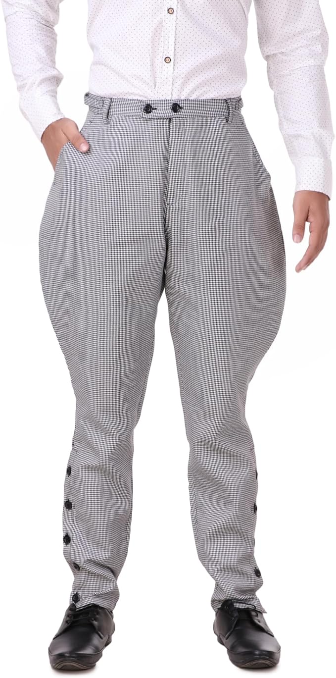 ThePirateDressing Steampunk Victorian Cosplay Costume Mens Archibald Jodhpur Pants Trousers