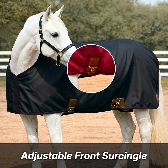 Nylon Horse 420D Stable Sheet | Breathable & Durable Horse Sheet | Keeps Coat Clean, Smooth & Shiny | Adjustable Fit Summer Sheet (60"– 86" Sizes)