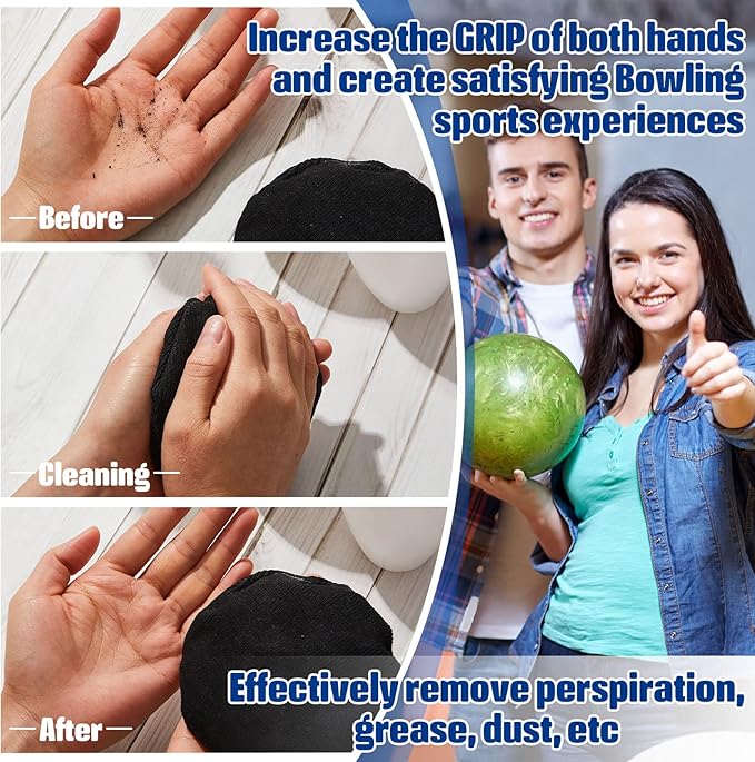 Lewtemi Bowling Rosin Grip Bag Powder Bowling Grip Sack for Drying Hands Golf Accessories