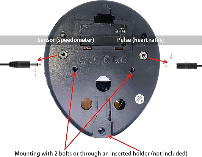 Generic Replacement Monitor Speedometer for Stationary Bikes, Heart Rate Tracker,Indoor Bike Monitor LCD(TS JP040), Indicators are Displayed in Miles