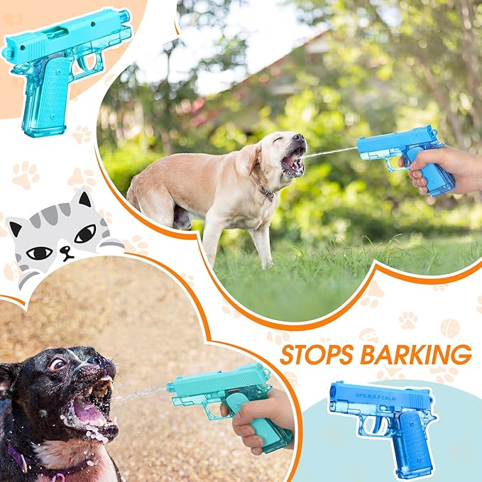 Geelin 2 Pack Squirt Spray for Cats Dogs Training Squirt for Cats Deterrent Water Spray Pistols for Dogs Pets Training(Simple Style,Blue Green)