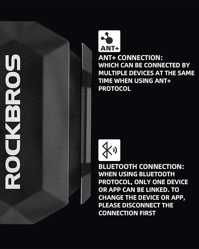 ROCKBROS Bike Computer Wireless Cycling Computers ANT+ Bluetooth Bike Speedometer Odometer Bicycle Computer with Speed Cadence Sensor for Riding Cycling Waterproof 2.9inch LCD Screen