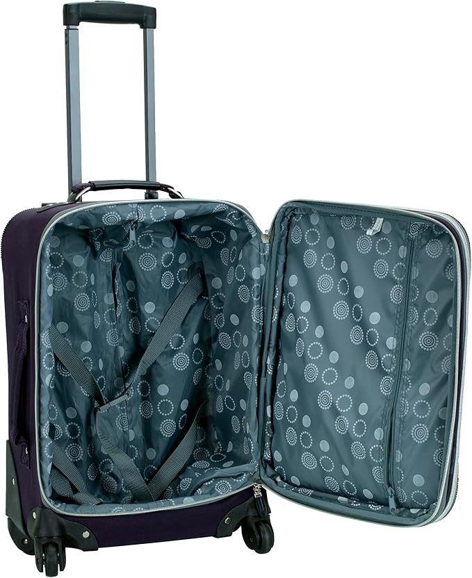 Rockland Pasadena ソフトサイド スピナー車輪付き荷物、パープル、機内持ち込み可能 20インチ (F2281-PURPLE)