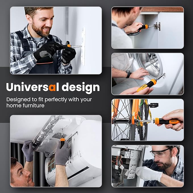 Jorest 25 in 1 Multibit Screwdriver Set, Magnetic Multitool Screwdriver Tool All in One, Portable Tool Kit for Daily Repairs, Screwdriver with Torx, Flat Head, Phillips, Hex, Square