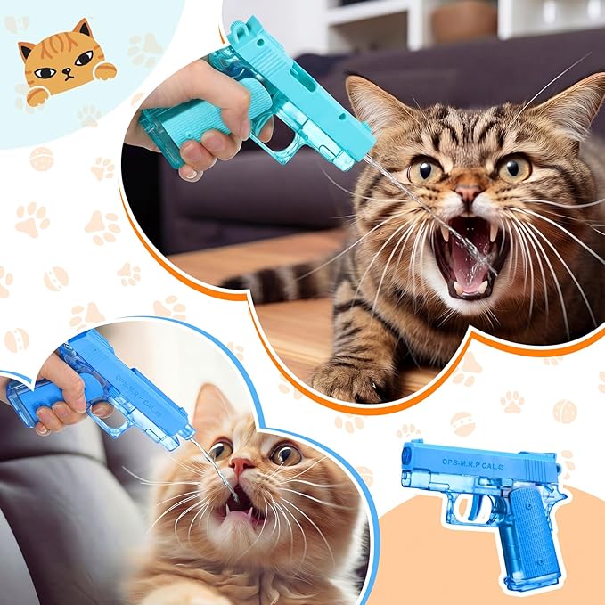 Geelin 2 Pack Squirt Spray for Cats Dogs Training Squirt for Cats Deterrent Water Spray Pistols for Dogs Pets Training(Simple Style,Blue Green)