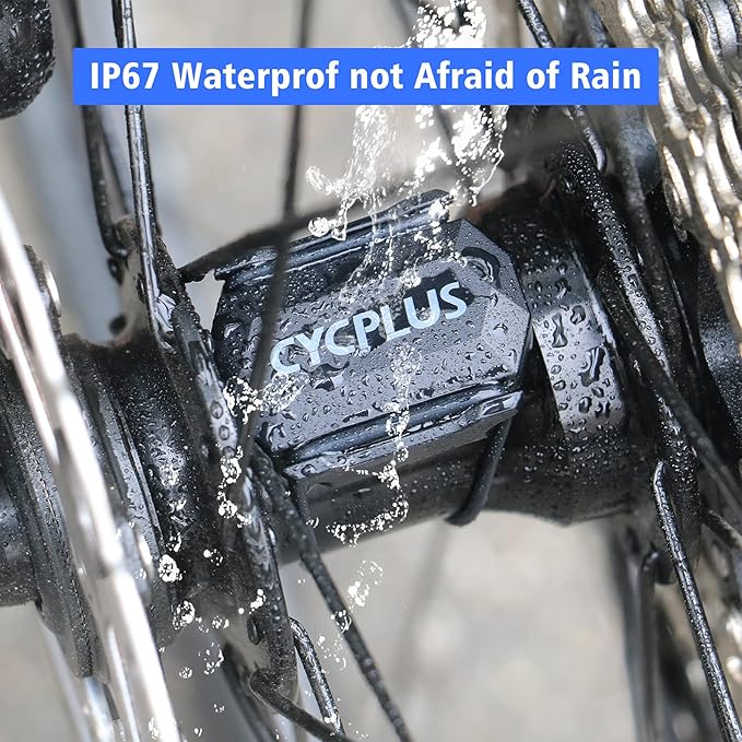 CYCPLUS Cycling Speed and Cadence Sensor Bluetooth & ANT+ Wireless Bike Cadence Sensor Speed IP67 Waterproof