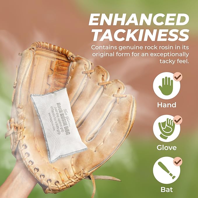Hot Glove Rock Rosin - Extra Tacky Rosin with Easy Flow Bag for Max Rosin,ROZ-R