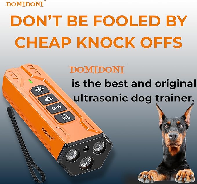 Dog Bark Deterrent Device- 3X Ultrasonic Anti Barking Devices for Dogs, Safe for Dogs & Humans, Portable Barks No More Bark Stopper Dog Training Device Indoor Outdoor Use Rechargeable(Alpha Pro)