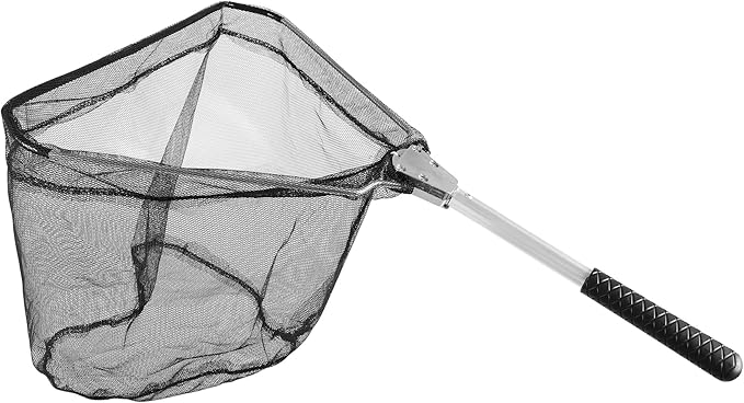 RESTCLOUD Fishing Landing Net with Telescoping Pole Handle, Fishing net Freshwater for Kids Men Women, Extend to 40-63 Inches