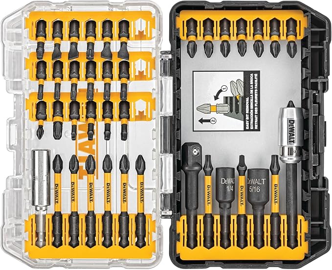 DEWALT Screwdriver Bit Set, 40 Pcs. Impact Ready, FlexTorq Impact Driver Bit Set with Storage Case (DWA2T40IR)