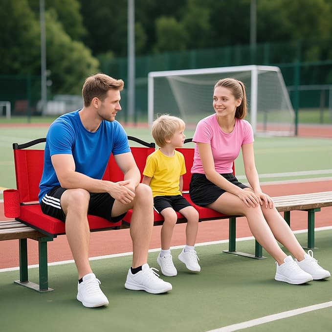 Fragess Bleacher seat, Stadium Seats with Back Support and Thick Cushion, Bleacher Chairs with Shoulder Strap and Side Pocket, Stadium Seat for Bleachers, Perfect for Sports Events(RED)