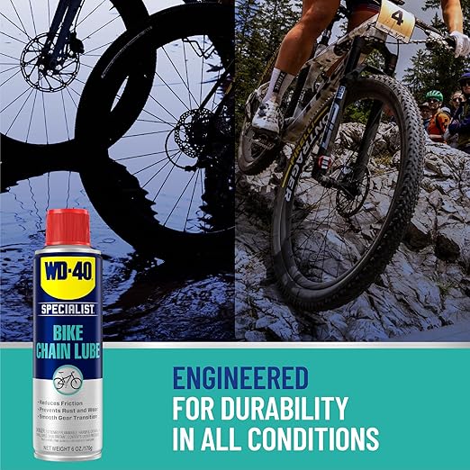 WD-40 Specialist Bike Chain Lube, 6 OZ and Bike Cleaner, 32oz Foaming Trigger
