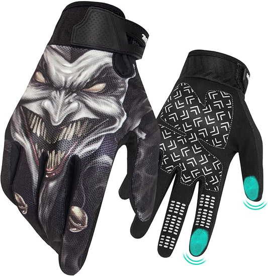RIGWARL Motorcycle Gloves for Men Women Touchscreen, Lightweight Dirt Bike Glove Non-Slip, Skeleton Motorcycle Riding Glove