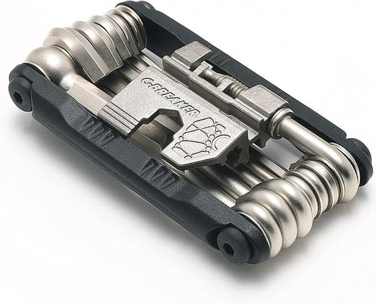 CECO USA 20 Function Bike Tool with Chain Breaker, Bicycle Multi Tool, Heavy Duty, Compact Pocket Sized, Lightweight, High Strength CR-V 6150 Tool Steel, Easy To Carry, Case Pouch Included
