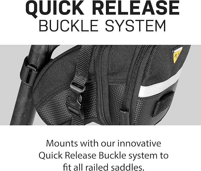 Topeak TC2261B Aero Wedge Pack with Strap Mount, Medium, black