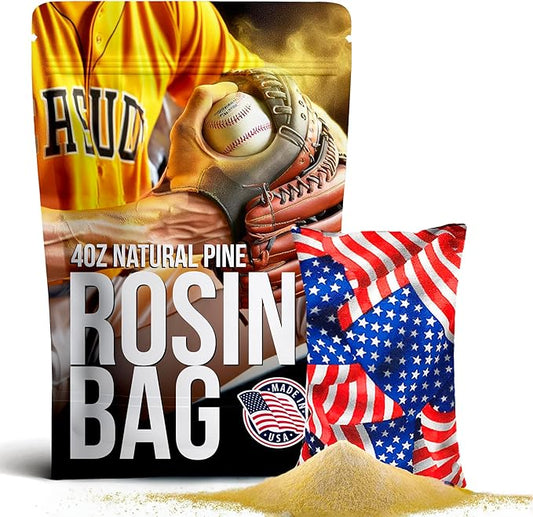Rosin Bags for Extra Hand Grip | Baseball Rosin Bag for Pitching | Tennis Powder Grip Sweaty Hands | Hand Grip Powder for Pole Dancing | Pine Rosin Powder for Bowling | Golf Rosin Bag | 4 Oz Bag