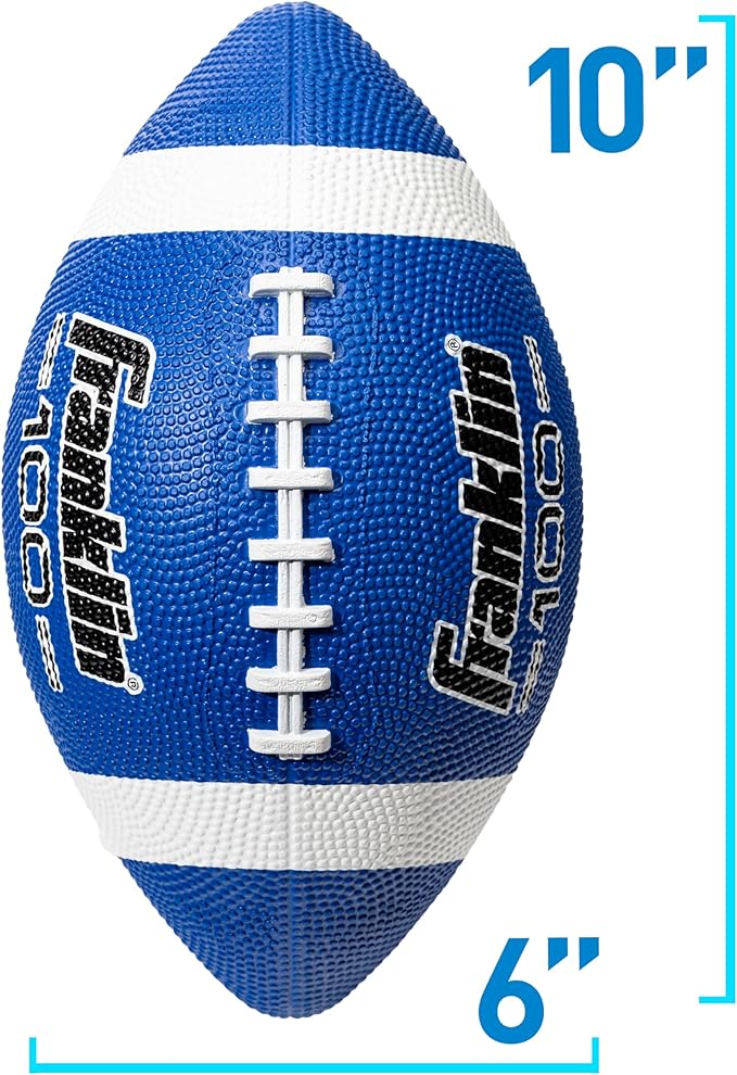 Franklin Sports キッズ ジュニア グリップライト ユース ジュニアサイズ ラバーフットボール - ピーウィー キッズ 耐久性 アウトドアフットボール - シングル＆バルクパックあり