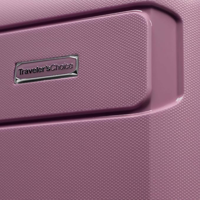 Traveler's Choice Pagosa Hardshell Expandable Luggage with Spinner Wheels, Mauve, 2-Piece Set (22/26)