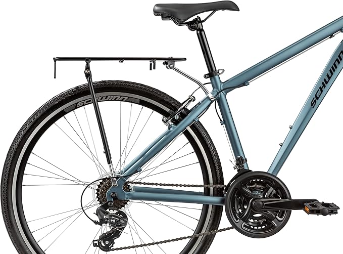 Schwinn Rear Bike Rack, 26 lb Capacity, Lightweight, Compact and Durable Construction, Fits Most Adult Bicycle Frames, Cargo Options for Backpack, Baskets & More, Bicycle Rack for Back of Bike