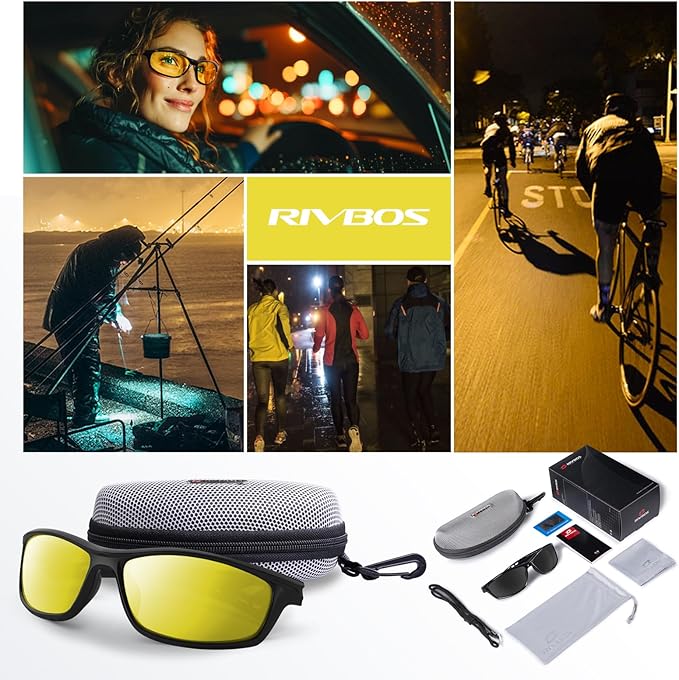 RIVBOS Sunglasses for Men Women Polarized UV Protection Sports Fishing Driving Shades Cycling RB833