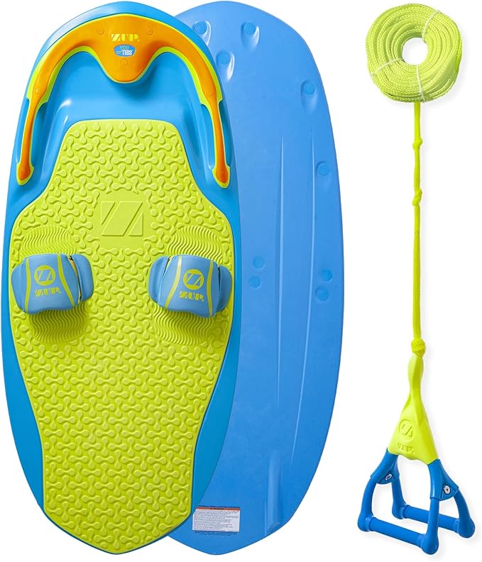 ZUP You Got This 260 Board and Handle Combo with EVA Foam Padding, All-in-One Kneeboard, Wakeboard, Wakeskate, and Wakesurf Board for Kids, Teens, and Adults, 51.7" x 23.8" x 4.6"
