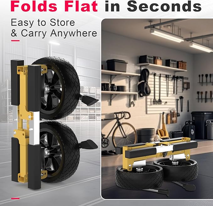 GanFindX Kayak Cart Canoe Trolley Carrier Kayak Accessories Transport Dolly with Solid Foam Wheels Upright Crossbar Heavy Duty Design