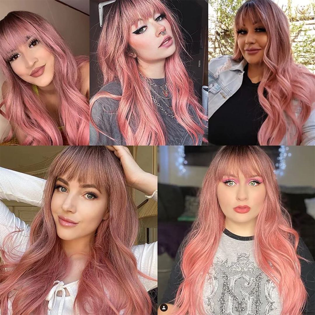 Bald Woman Short Hair Hair Loss Confidence - Pink Wig