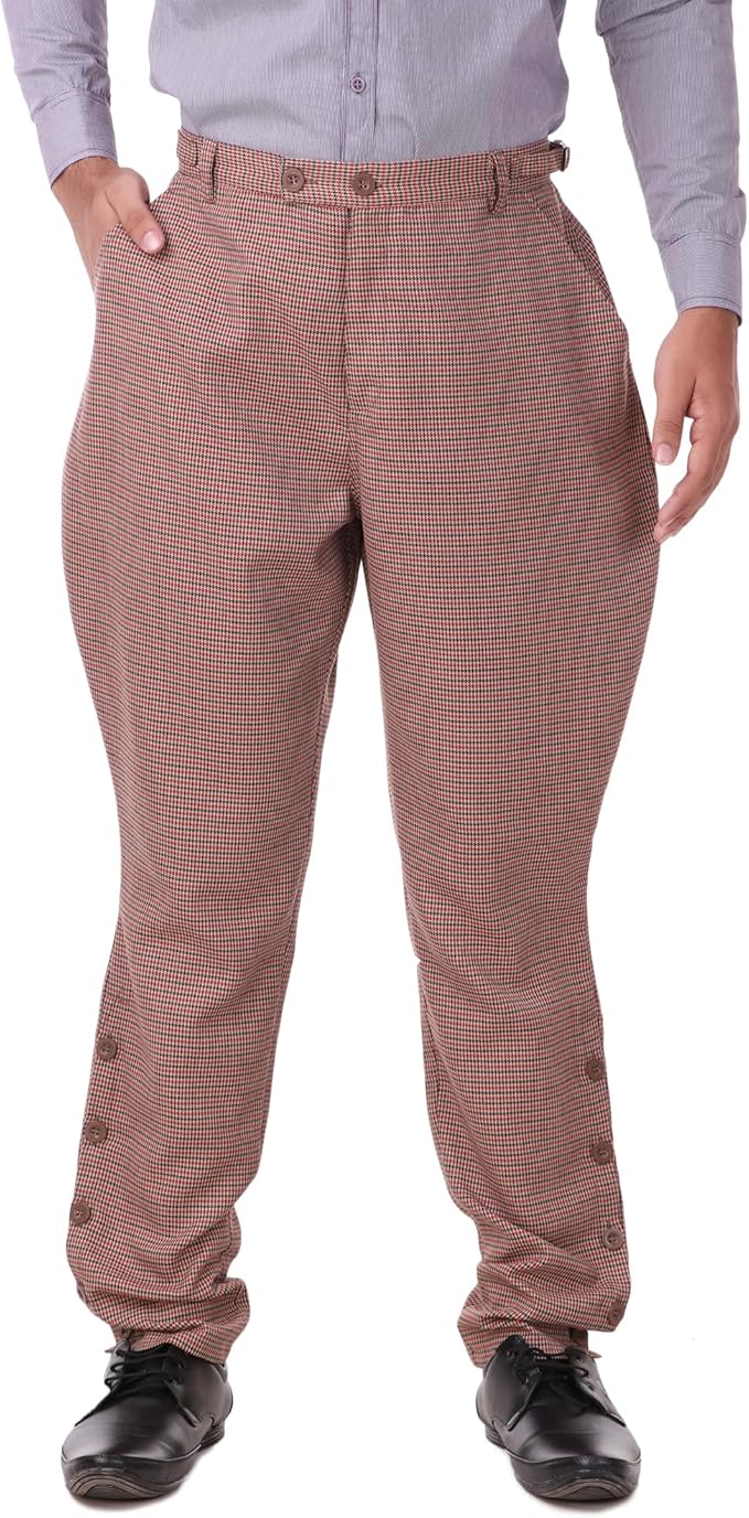 ThePirateDressing Steampunk Victorian Cosplay Costume Mens Archibald Jodhpur Pants Trousers