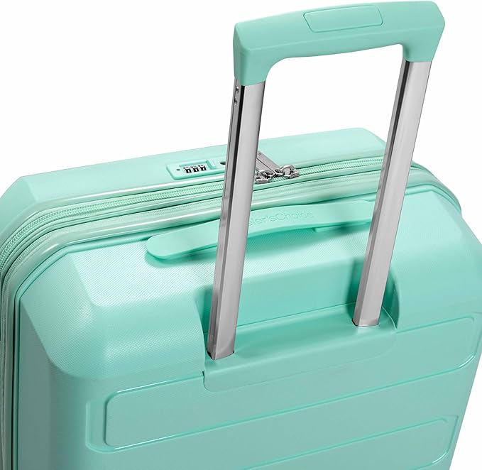 Traveler's Choice Pagosa ハードシェル 拡張可能荷物 スピナーホイール付き、ミント、26インチ ミディアム