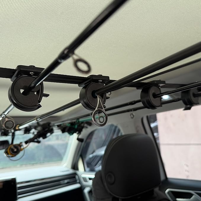 車用釣り竿ホルダー、車用釣り竿立て、SUV/ワゴン/バン/ジープ/トラック用車内キャリアロッドホルダー