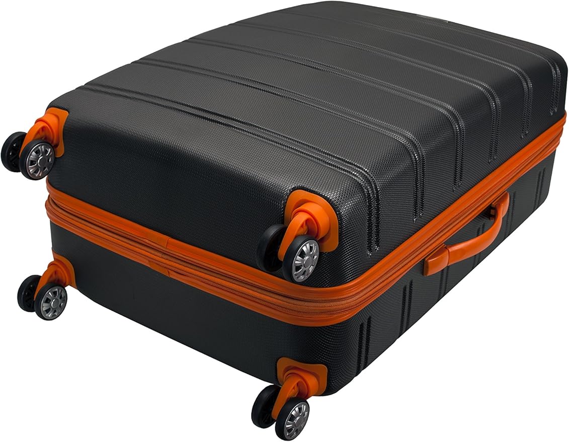 Rockland Melbourne ハードサイド 拡張可能 スピナーホイール荷物、チャコール、預け入れ荷物 大型 28インチ