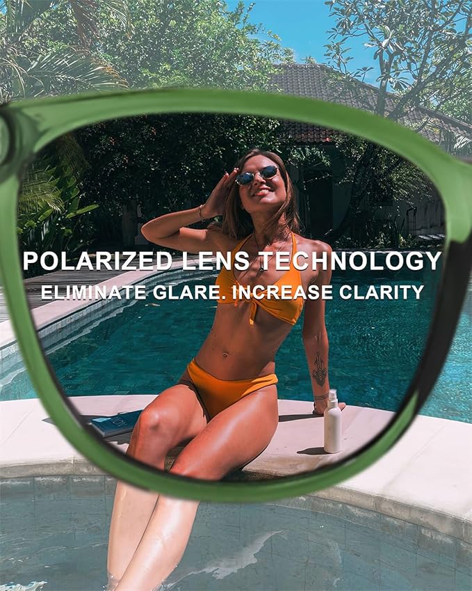 FIMILU 2 Packs Sunglasses for Women Polarized UV400 Protection Lens Big Frame Fashion Glasses Trendy Stylish Shade