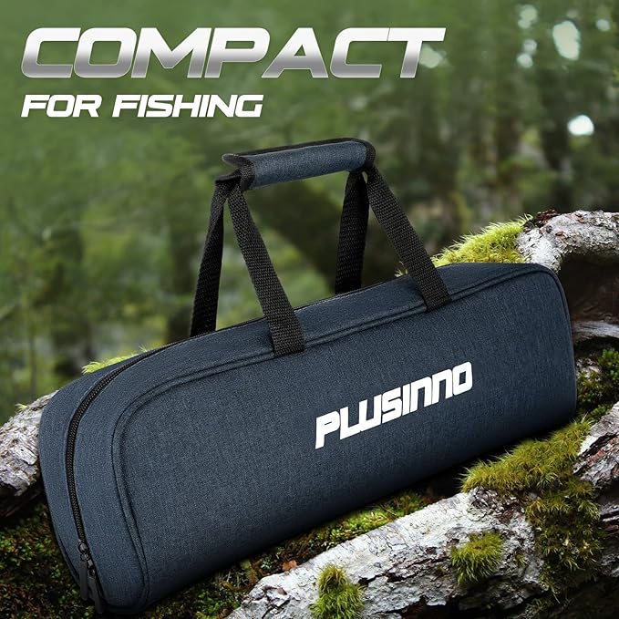 PLUSINNO 釣り竿とリールコンボ カーボンファイバー伸縮式釣り竿とリールコンボ 海水・淡水用キット 釣り竿キット