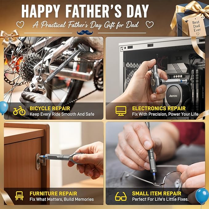 42-in-1 Magnetic Screwdriver Set, Screwdriver Set with Storage Case, Father’s Day Gifts for men, Cool Gadgets for Men, Ratcheting for Furniture, Computer, Bicycle, and DIY