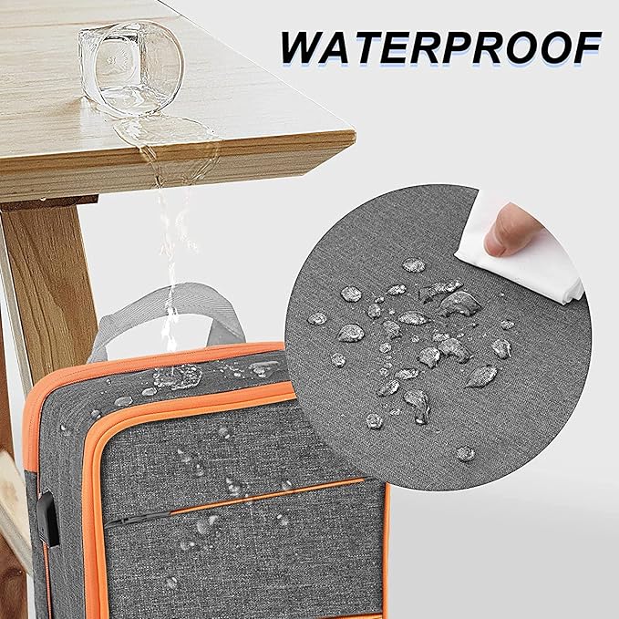 ZINZ Slim & Expandable Laptop Backpack Water Resistant Travel Backpack Compatible with MacBook Air/Pro 13-14 inch XPS 13 Surface 13.5" and Most 13-14 inch NoteBooks,G01OG01