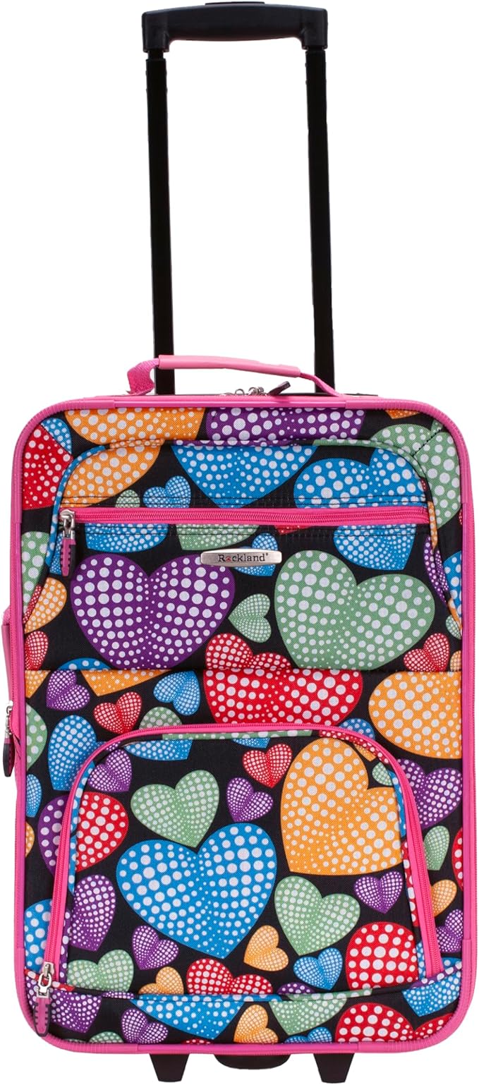 Rockland Fashion Softside Upright Luggage Set, Expandable,New Heart, 2-Piece (14/19)