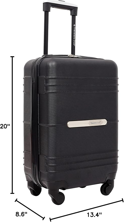 Travelers Club 22インチ Richmond スピナー 機内持ち込み手荷物, ブラック