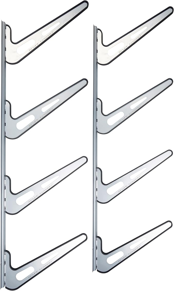 Krypt Towers Ultimate Board Sports Wall Mount Storage Rack, Heavy Duty Steel Board Stand, Rubber Padded Fingers, Store & Display Up to 4 Surfboards, Wakeboards, Snowboards, Skis, E-Foil & More