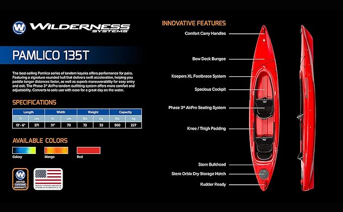 Wilderness Systems Pamlico 135 | Sit Inside Recreational Kayak