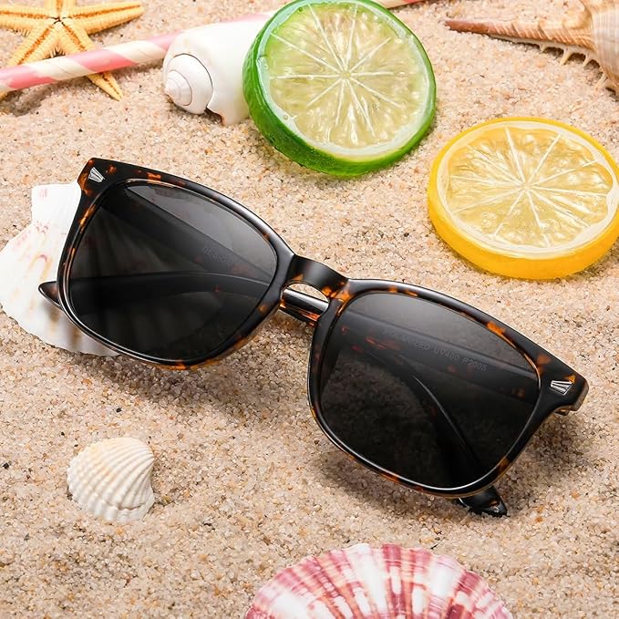 DUSHINE レディース 偏光サングラス クラシックレトロスタイル UV400保護