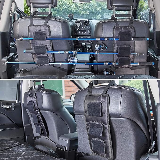 TRINKA Fishing Rod Carrier, Pole Holder for Vehicle/Ship Rear Seats, Car, SUV, Wagons, Vans