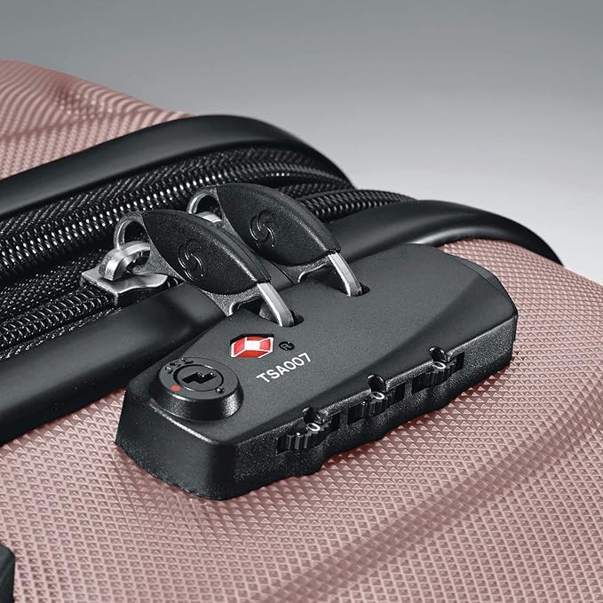 Samsonite Omni PC Hardside Expandable Luggage with Spinner Wheels, 3-Piece Set (20/24/28), Pink