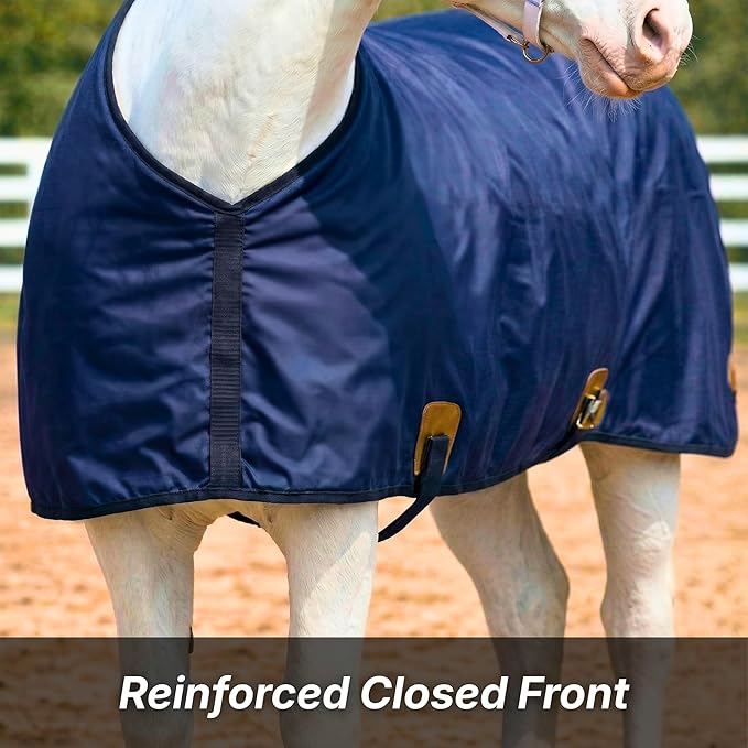 Nylon Horse 420D Stable Sheet | Breathable & Durable Horse Sheet | Keeps Coat Clean, Smooth & Shiny | Adjustable Fit Summer Sheet (60"– 86" Sizes)