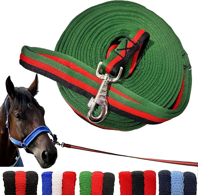perixir Lunge Line for Horse, Premium Equine Lunge Line with Swivel Bolt Snap for Accurate Equestrian Training, Competition, and Daily Use, 26 ft (8 Meters)