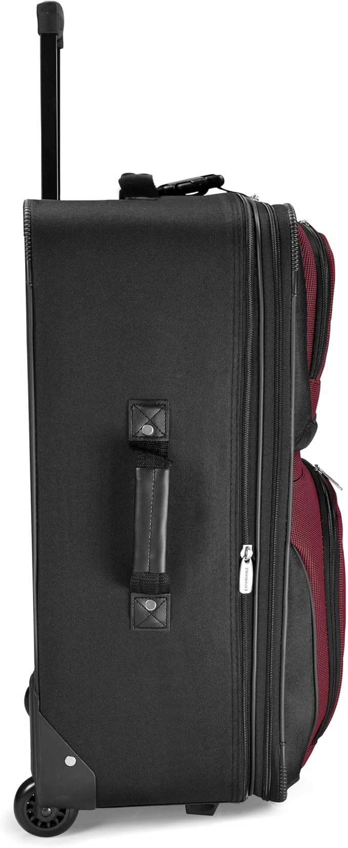 Travel Select Amsterdam Softside Expandable Luggage with Rolling Wheels, Red, 8-Piece Set (15/21/25/29) with Packing Cubes