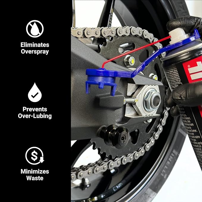 Oinker Motorcycle Chain Lube Applicator | Mess-Free Chain Wax, Chain Cleaner Attachment | for 525 Chain Size
