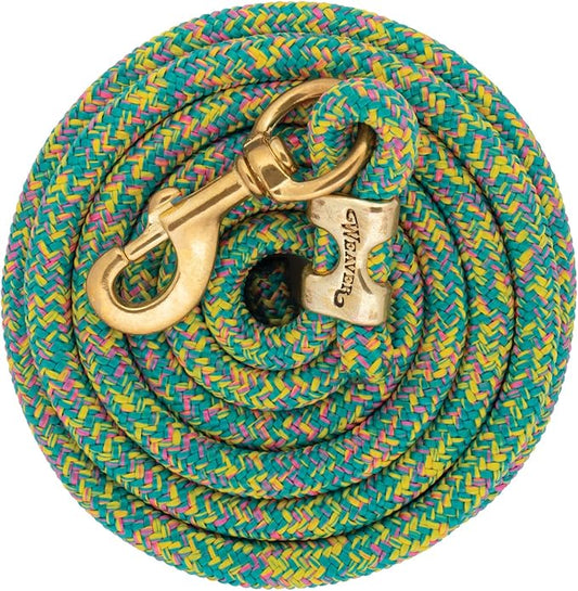 Weaver Equine Performance Lead Rope, Long Horse Lead Rope with Quick Halter Attachment, Soft Comfort Grip, Barn Horse Tack for Daily Use & Showing